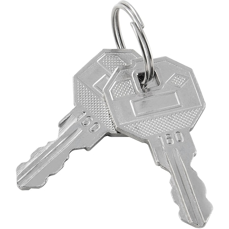 Global Industrial Replacement Keys For Inner Door of Narcotics Cabinet 436953, 2pcs Key# 160 RP9910